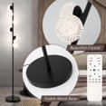 thumbnail image 4 of ADISUN Globe Crystal Modern Floor Lamp with Remote Control 6-Heads Dimmable Standing Lamp Tall Lamp for Living Room Bedroom Dining Room Corner Office Study Room, 4 of 5