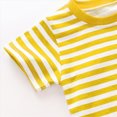 thumbnail image 4 of KPOPLK Toddler Girls Short Sleeve T Shirts Kids Cute Pleated Blouse Summer Casual Tops Tees 5-14 Years Size 6-7 Years,Yellow, 4 of 7