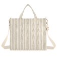 thumbnail image 7 of FORMRS Womens Corduroy Tote Bag Crossbody Shoulder Purse Handbag with Detachable Strap, Soft Brown Abstract Pattern, 7 of 7