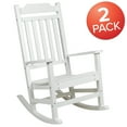 thumbnail image 3 of Flash Furniture Set of 2 Winston All-Weather Rocking Chair in White Faux Wood, 3 of 14