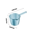 thumbnail image 3 of Plastic Water Dipper Scoop with Handle, Lightweight Easy-Pour Water Ladle for Kitchen, Bath Shampoo Rinsing, Cleaning and Watering Plants, 3 of 6