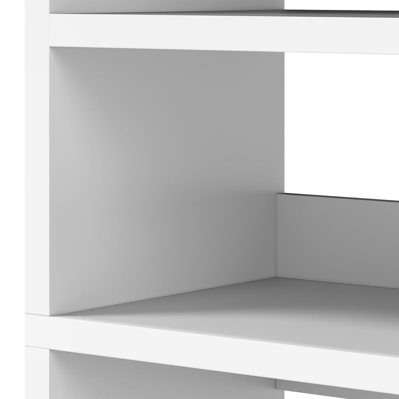 UFORIC 8-Tier Shoe Cabinet with Bench, 70.9" Tall Open Shoe Storage for Entryway, White