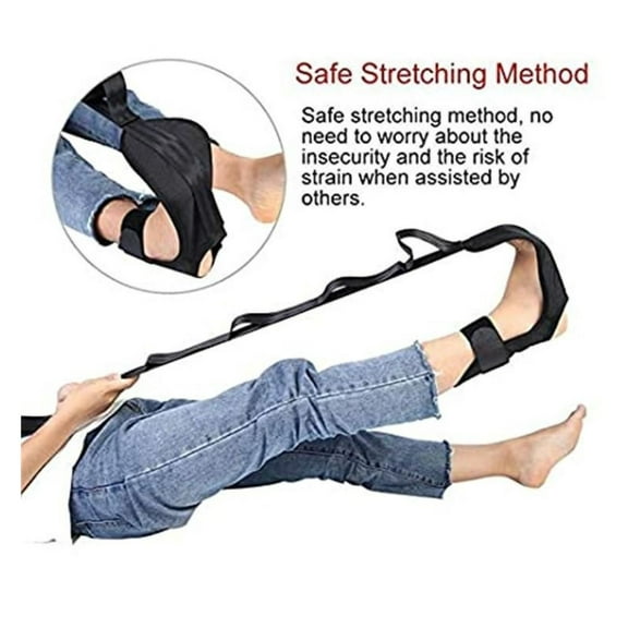 Yoga Stretch Strap - Ligament Stretching Support Strap for Flexibility, Pilates, Gymnastics, Dance & Physiotherapy - 6 Loop Adjustable Strap