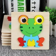 Wooden Puzzles for Toddlers Educational Preschool Puzzles for Toddlers 1 2 3 year old Kids Boys Girls Babies 12 18 36 months Children Early Skills - Frog