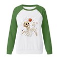thumbnail image 4 of Sudadera Para Mujer Sudaderas Con Cuello Redondo Festival de Moda Esqueleto Impreso Blusa de Manga Larga Cuello Redondo Suéter Informal Tops Sudaderas Odeerbi ODB132757, 4 of 5