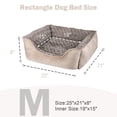 thumbnail image 2 of Cama para perros JOEJOY rectangular para perros pequeños, medianos y grandes, color beige, 2 of 7
