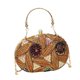 thumbnail image 3 of Mujer embrague de bolso portátil de estilo chino satchel bolso de noche elegante Marrón, 3 of 8