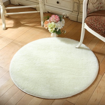 - NK 40'' Round Rugs Circular Bedroom Fluffy Rugs Anti-Skid Shaggy Area Office Sitting Drawing Room Gateway Door Carpet