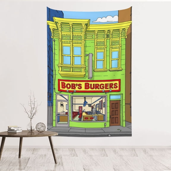 Bob'S Burgers Tapestry For Bedroom, Anime Movie Poster Room Decor Wall Hanging Party Festive Days (60 X 40 In)
