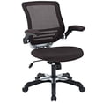 thumbnail image 1 of Modway Mesh Back and Seat Office Chair with, Flip-Up Arms in Brown, 1 of 5
