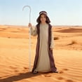thumbnail image 5 of DAMAI Saint Joseph Costume Adult Jesus Biblical Shepherd Costumes For Women Men Christmas Nativity Play Robe, 5 of 8