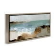 thumbnail image 3 of Stupell Industries Abstract Ocean Wave Landscape Abstract Painting Brown Floater Framed Canvas Art Print Wall Art, 31 x 14, 3 of 9