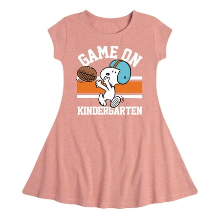 

Peanuts - Game On 1st Kindergarten - Toddler And Youth Girls Fit And Flare Dress
