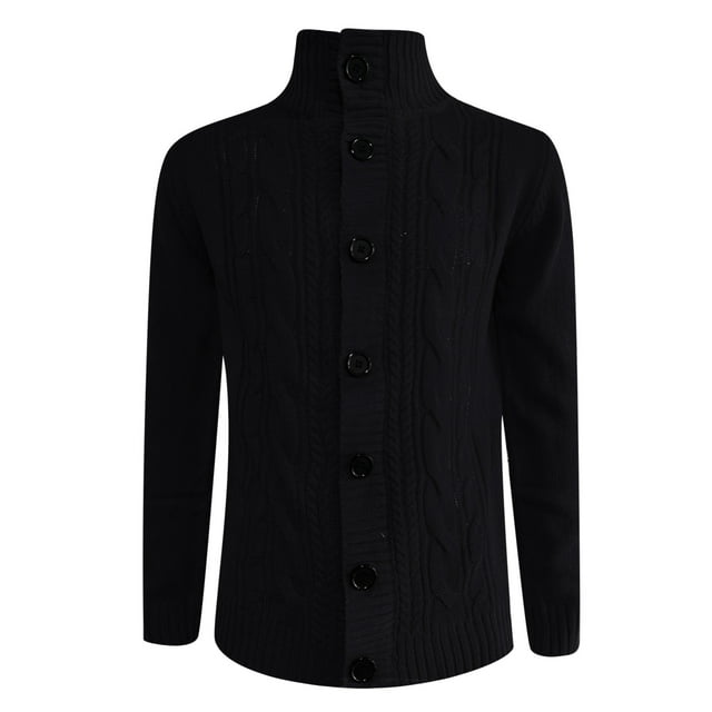 PMUYBHF Vestes pour Hommes 3TG Automne et Hiver Cardigan Chaud Tricoté