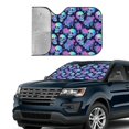 thumbnail image 2 of Yiaed starry sky Skull flower Print Car Windshield Sunshade Front Auto Car Front Window Sun Shade Foldable Sun Visor Shield Cover Auto Accessories for Sedan SUV Truck-Small, 2 of 5
