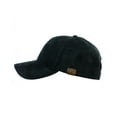 thumbnail image 3 of C.C Unisex Adjustable Faux Suede Precurved Bill Baseball Cap Hat - Black, 3 of 4