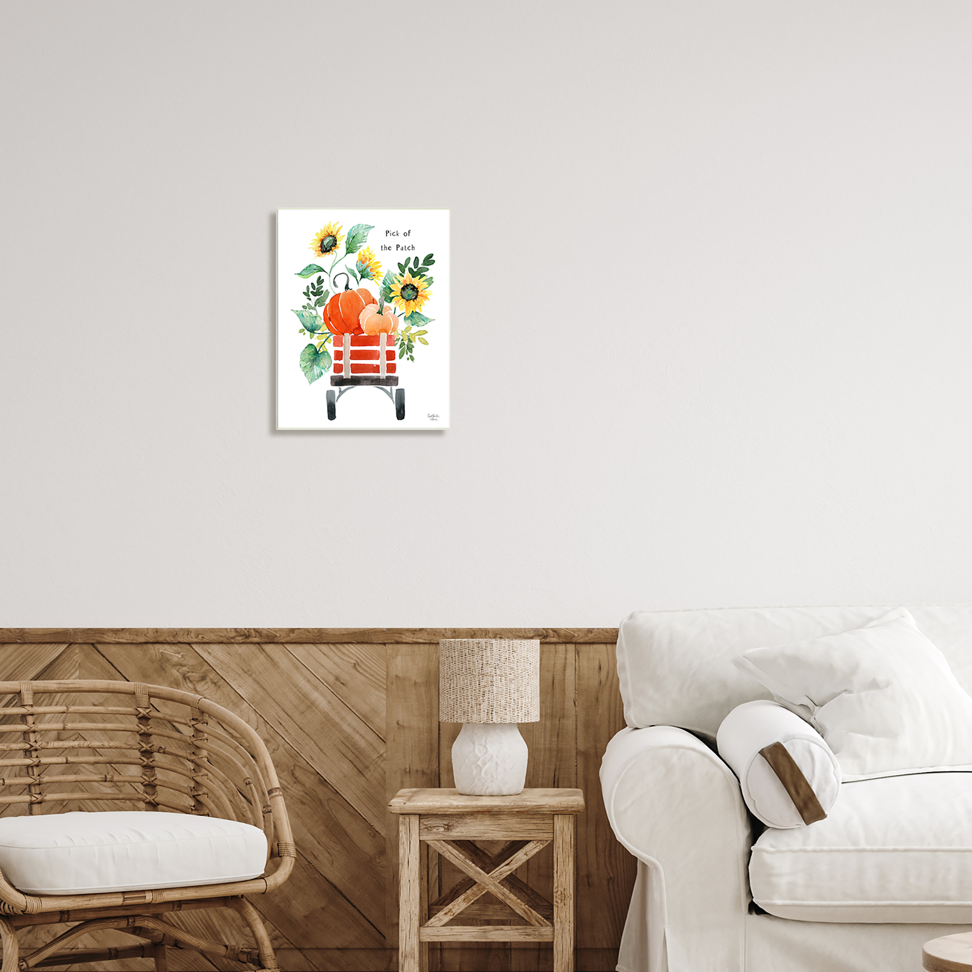 Stupell Industries Pick of the Patch Seasonal Autumn Plants Sunflowers Graphic Art Unframed Art Print Wall Art, Design by Heatherlee Chan