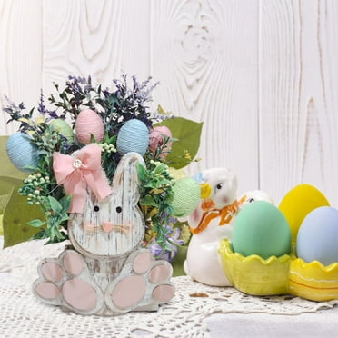 Clearance tumgatte New Arrival Easter Bunny Flower Pot Potted Garden Home Decoration Garden Ornament Board