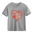 thumbnail image 1 of TaTaai School Season Cute Print Short Sleeve T-Shirt, Valentine's Day Casual Top, Unisex All Season Graphic Tee Gift, 1 of 8