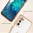 thumbnail image 2 of Compatible with Samsung Galaxy S20 Fe Case Love Heart Plating Electroplate Luxury Elegant Case Camera Protector Soft TPU Shockproof Protective Corner Back Cover Galaxy S20 Fe Case -White, 2 of 10