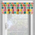 thumbnail image 2 of Ambesonne Abstract Valance Pack of 2, Rhythmic Colorful Circles, 54"X12", Pale Teal Pink, 2 of 5