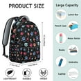 thumbnail image 6 of "Plaid & Dog Print Backpack - Preppy Academic Backpack, Collegiate Canine Gift with Monogram Spot & Insulated Lunch Pocket", 6 of 6