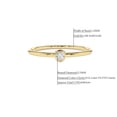 thumbnail image 2 of Caratant 14k Solid Gold Diamond Solitaire Bezel Ring for women, 0.065ct, DEF VS~VVS, No fading, No allergies,Lab grown Diamond, 2 of 9
