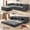 DARK GREY, variant on 90.6" 3-in-1 Convertible Sleeper Sofa Bed, Velvet Tufted Modern 3-Seater Couch with Movable Ottoman & Gold Trim, King Size Sleeper for Living Room, Apartment, Black