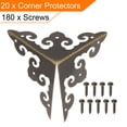 thumbnail image 3 of Uxcell 50x50x50mm Metal Box Corner Protectors Edge Guard Iron Bronze Tone 20pcs, 3 of 5