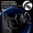 thumbnail image 3 of Phone Case for Samsung S22 Ultra Case with Ring Magnetic Fits Wireless Charger, 2 in 1 Soft TPU and Hard PC Cover Samsung Galaxy S22 Ultra Case Shockproof Rugged Black (Black), 3 of 8