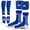 Blue, variant on MediCaptain Soccer Training Bundle for Soccer Cleats with Grip Socks, Shin Guards, Pre-cut Sock Sleeves and Straps, US Mens, Women with Size 8 to 12, White
