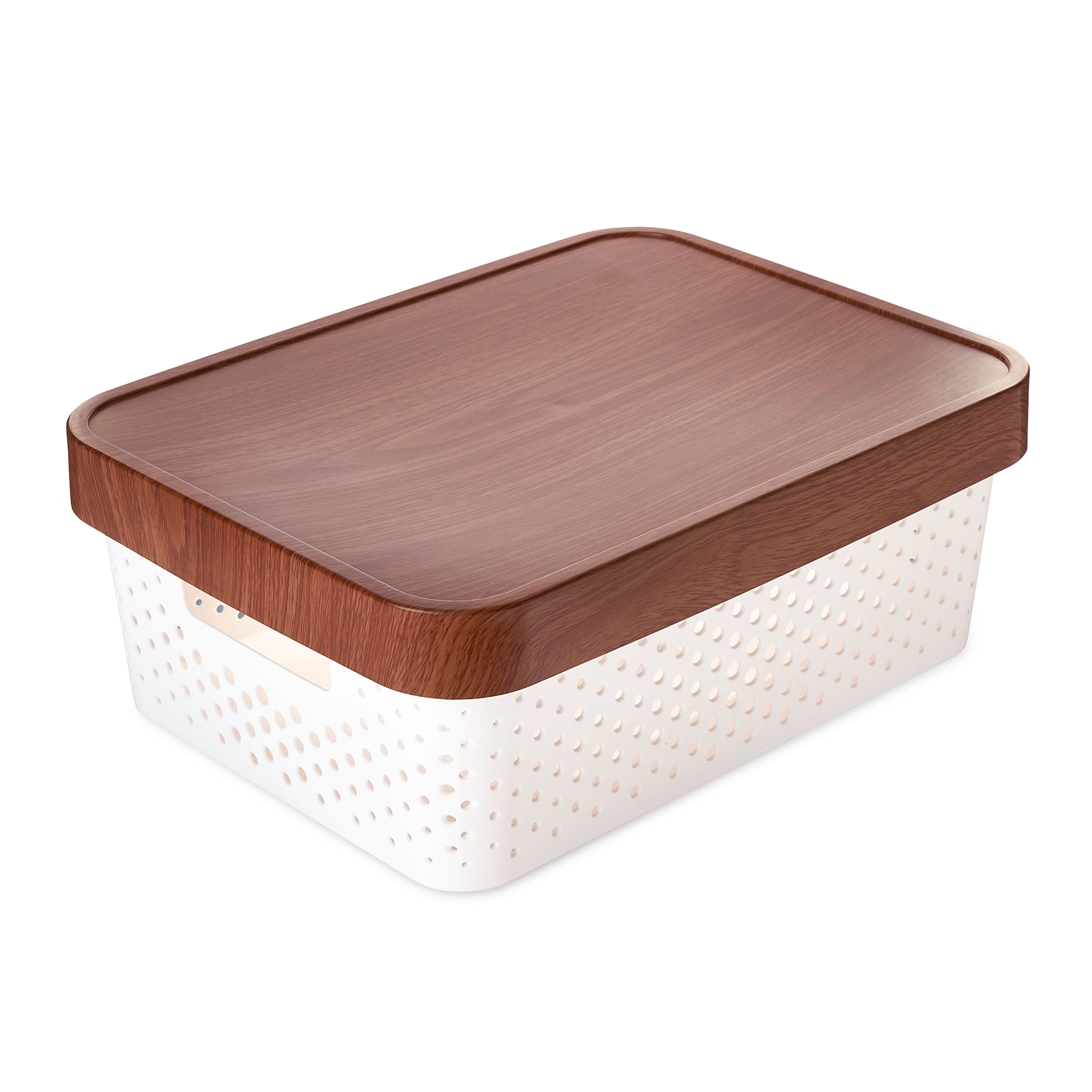 Pen+Gear Storage Box with Lid, White