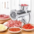 thumbnail image 3 of Manual Meat Grinder Stainless Steel Hand Meat Grinder Food Grinder Sausage Stuffing Machine Meat Grinder for Household for Pork Beef Chicken Pepper Mushroom Coffee, 3 of 5