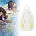 thumbnail image 2 of Tapones para los oídos y pinzas nasales para natación, protectores de oídos y nariz para mujeres y hombres que se bañan. Amarillo, 2 of 9