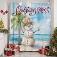 thumbnail image 2 of Merry Christmas Shower Curtains for Bathroom, Beach Ocean Cute Snowman Coconut Tree Waterproof Fabric Shower Curtain for Bathroom Bathtub Decoration, Machine Washable, 72"x84", 2 of 9