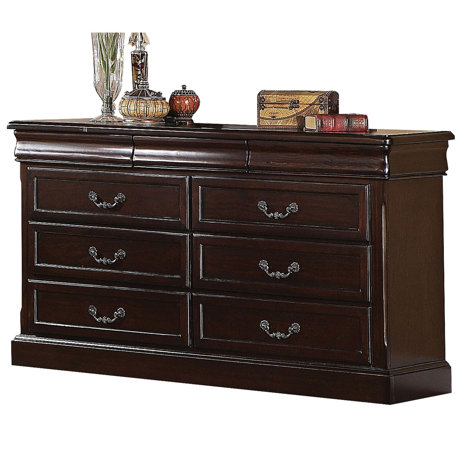 Acme Furniture Roman Empire Ii Cherry Dresser With Nine Drawers