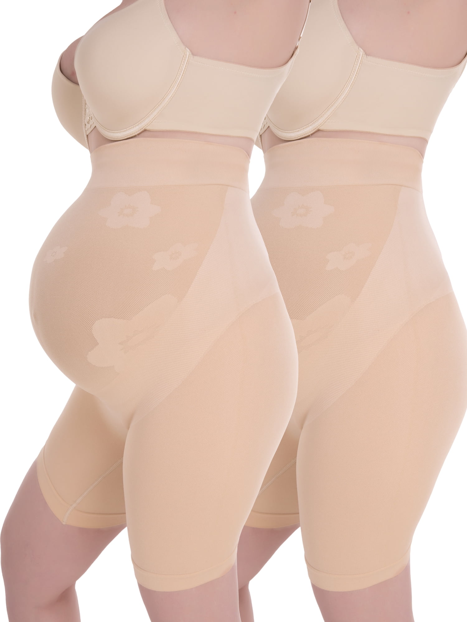 O.C.E Baby Womens Soft and Seamless Pregnancy Boyshorts Maternity Shapewear Belly Support 2 Pack 