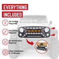 thumbnail image 3 of AMERICAN MODIFIED Armor Grille with Amber Lights, 07-08 Jeep Wrangler JK, Black, 3 of 10