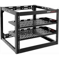 10U Server Rack Heavy Duty Open Frame Network Rack Mount 19 Inch - Wall Mount or Floor Standing IT Equipment Cabinet - 400lbs Capacity Networking Data Center Rack with 2 Vented Shelves - Vivlly