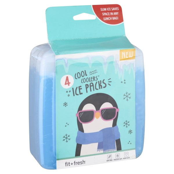 Fit & Fresh Cool Coolers Reusable Ice Packs 4 CT