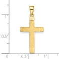 thumbnail image 2 of FJC Finejewelers 14 kt Yellow Gold Satin/Polished Beveled Medium Latin Cross Charm 30 x 14 mm, 2 of 6