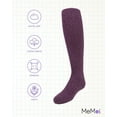 thumbnail image 6 of MeMoi Cotton Cable Knit Tights - Girls - Female, 2, Plum Perfect, 6 of 7