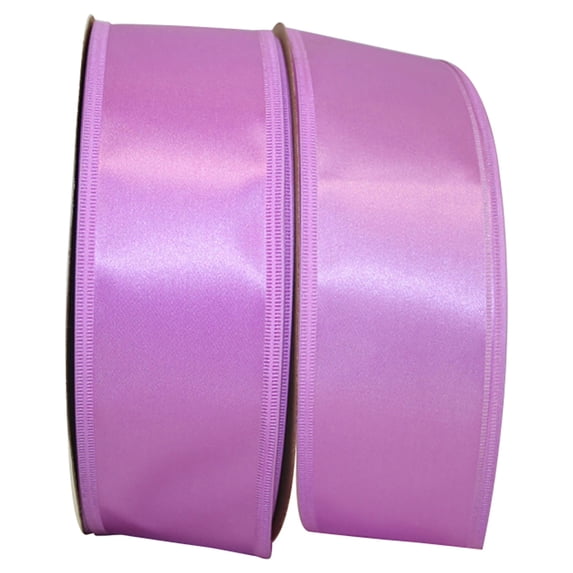 Reliant Ribbon - 5102W-940-16K, Soft Satin Ez Wired Edge Ribbon, Violet, 2-1/8 Inch, 50 Yards