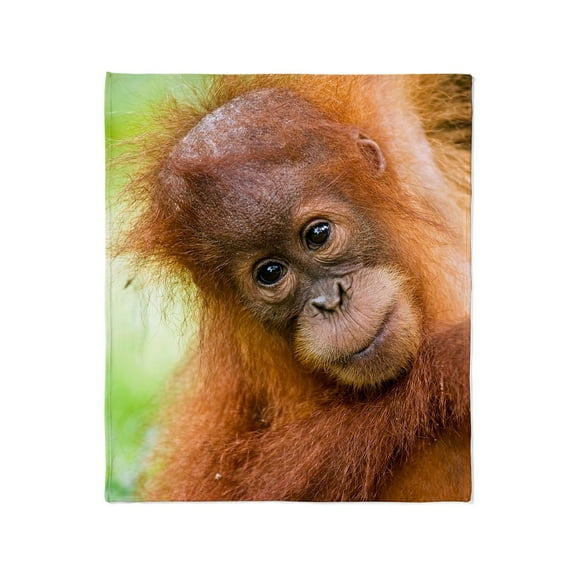 CafePress - Young Sumatran Orangutan Throw Blanket - Soft Fleece Throw Blanket, 50"x60" for All Ages