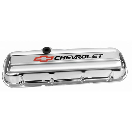 C3 Corvette 1968-1982 Proform Big Block Chrome Valve Cover - Short - Chevrolet & Bowtie