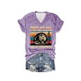 thumbnail image 1 of Puntoco Blusas estampadas de moda para mujer, blusas de manga corta, camisetas con cuello en V, 1 of 2