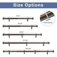 thumbnail image 2 of 2 Pack Telescoping Curtain Rods, 1Inch Diameter Drapery Rods 144-164Inch Length Adjustable Rod with Brackets Window Treatment-Dark Bronze, 2 of 11