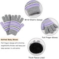 thumbnail image 4 of GRNSHTS Winter Kids Hat Scarf Gloves Set Knit Fleece Lined Beanie Neck Warmer Mittens for Toddler Boys Girls 3-8 Years (Light Purple), 4 of 12