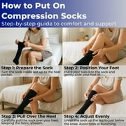 Plus Size Compression Stockings for Women and Men 20-30mmHg Beige, 5X-Large