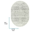 thumbnail image 3 of Livabliss Area Rugs for Living Room, 7x9 Harput Traditional Gray Oval Rug, Bedroom Dining Room Home Decor Stain Resistant Carpet (6'7" x 9'), 3 of 10